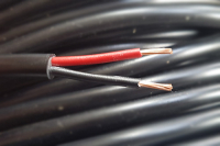 Kabel rund schwarz 2x1mm² (Preis pro Meter)