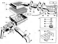 Luftreglerkasten vor dem Luftfilterkasten Trabant 1.1 original