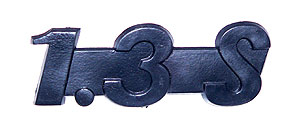 Schriftzug --1.3 S-- Plaste Nachproduktion für Wartburg 1.3