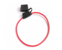Sicherungshalter für Flachsicherung mit rotem Kabel 2,5 qmm