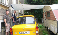 Sonnensegel grau blau 2 Meter für Qek Junior Aero 325 Bastei Intercamp