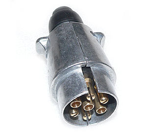 Stecker 7 polig (DDR) f&uuml;r Anh&auml;ngerkupplung in Metallausf&uuml;hrung