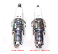 NGK Zündkerzen (4 Stück) Trabant 1.1   Wartburg 1.3   B1000-1 Kerze mit 3 Elektroden