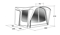Vorzelt Airtec "Rübezahl I" für Qek Junior, Aero, 325, Bastei und viele mehr ...