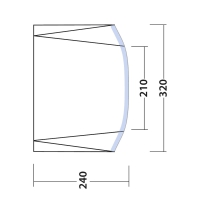 Sonnensegel aufblasbar  f&uuml;r Qek Junior Aero 325 Bastei Intercamp etc.