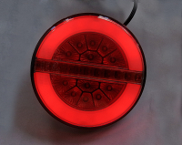 LED Rücklicht rund mit dynamischem Blinker  für Qek Junior Aero 325 usw.