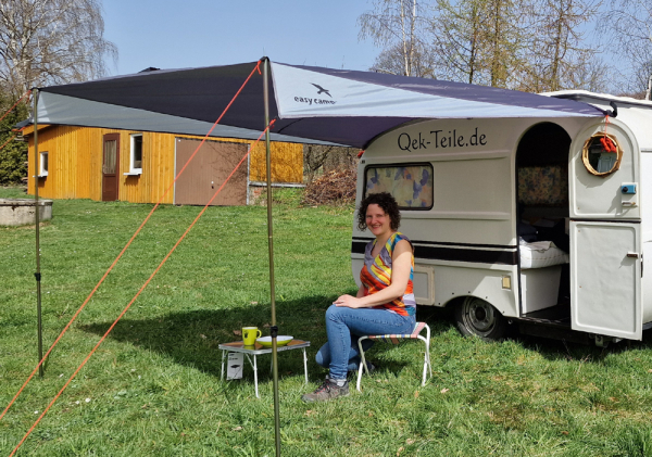 sonnenschirm für campingstuhl Sonnenschirm mit UV Schutz, ⌀ 100 cm, anthrazit, Befestigung per Klipp –  Trendy-Home GmbH main image 0