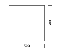 Tarp Plane für Camping und Strand 3x3 Meter