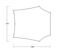 Tarp Plane für Camping und Strand 3,1 x 3,3 Meter