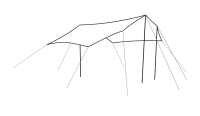 Tarp Plane für Camping und Strand 3,1 x 3,3 Meter