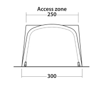 Vorzelt Airtec "Rübezahl III" für Qek Junior, Aero, 325, Bastei und viele mehr ...