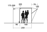 Vorzelt mit Gestänge "Müritz" für Qek Junior, Aero, 325, Bastei und viele mehr ...