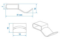 Rahmenklemme für Anhängerkabel