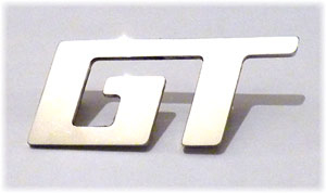 Edelstahl-Schriftzug --GT-- Trabant